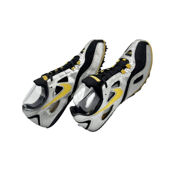 Nike Livestrong Mens Shoes Size 12 Silver Yellow Black Track Field Sprint Spikes - Picture 11 of 16